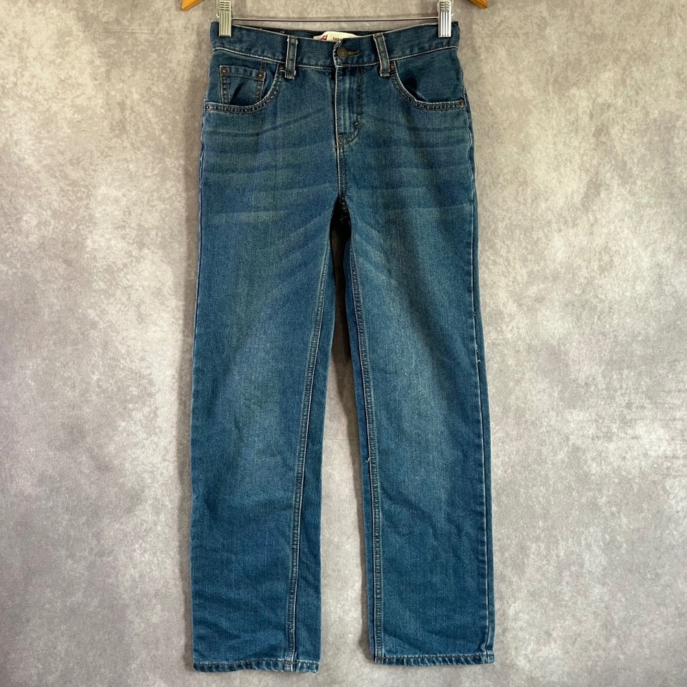 Levi's 505 Regular Jeans Women Size 14 Blue Straight Leg Mid Rise Denim Casual